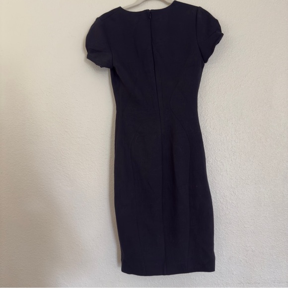 L’Agence Charcoal Gray V-Neck Textured Sheath Dress Size 6 - Picture 9 of 9
